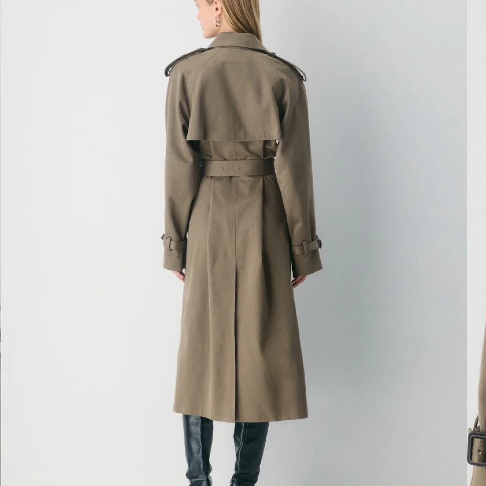 NWT Aritzia Brown (cola taupe) Trench Coat - Picture 6 of 7
